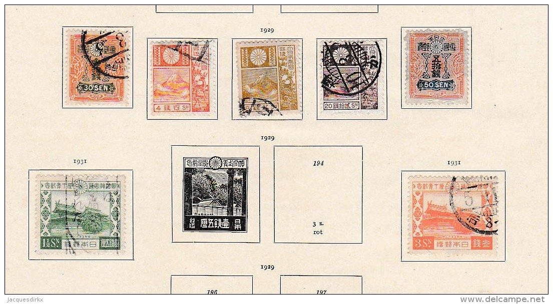 Japan      Page With Stamps - Used Stamps