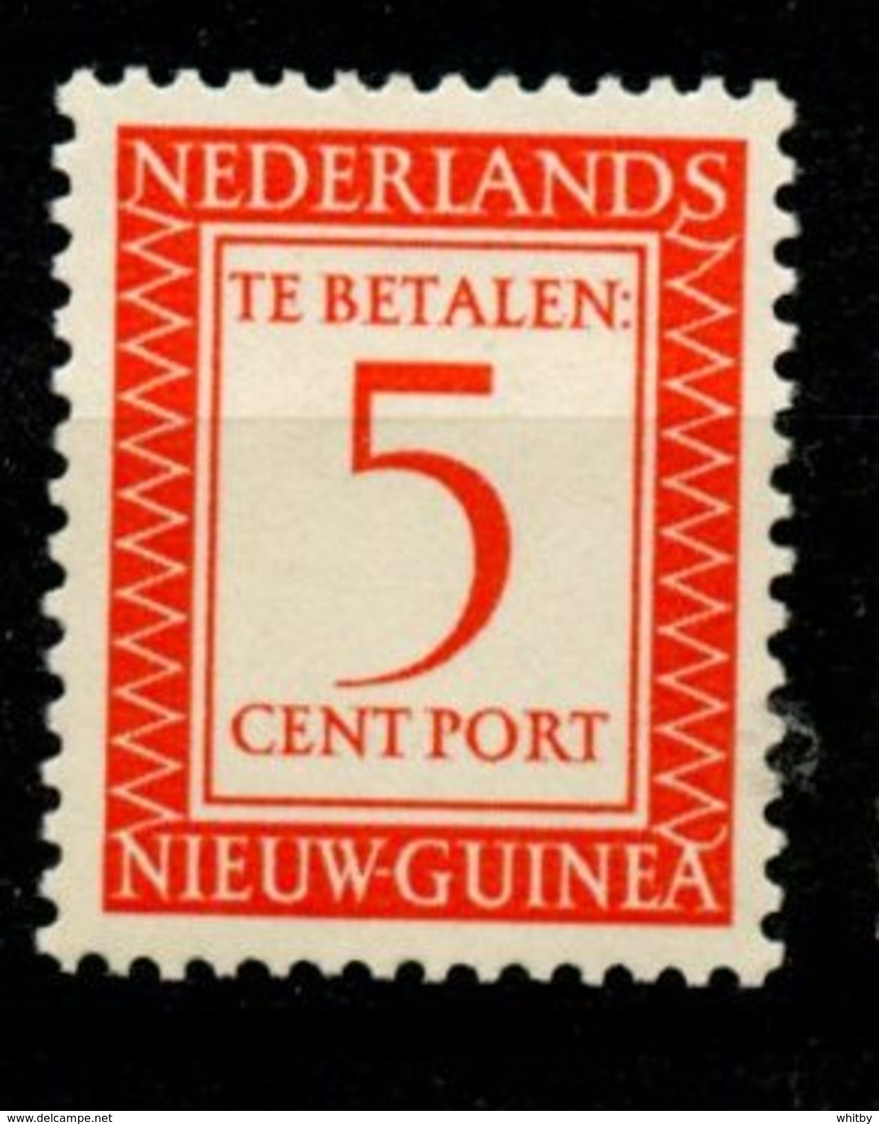 Netherlands New Guinea 1957 5 C Postage Due Issue #J2 MH - Netherlands New Guinea