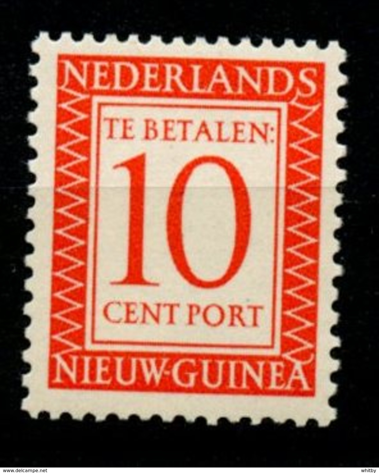 Netherlands New Guinea 1957 10 C Postage Due Issue #J3 MH - Netherlands New Guinea