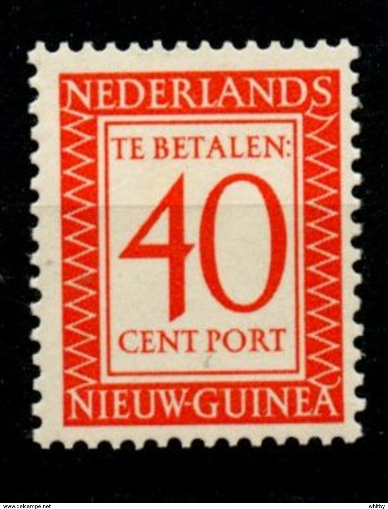 Netherlands New Guinea 1957 40 C Postage Due Issue #J5 MH - Nueva Guinea Holandesa