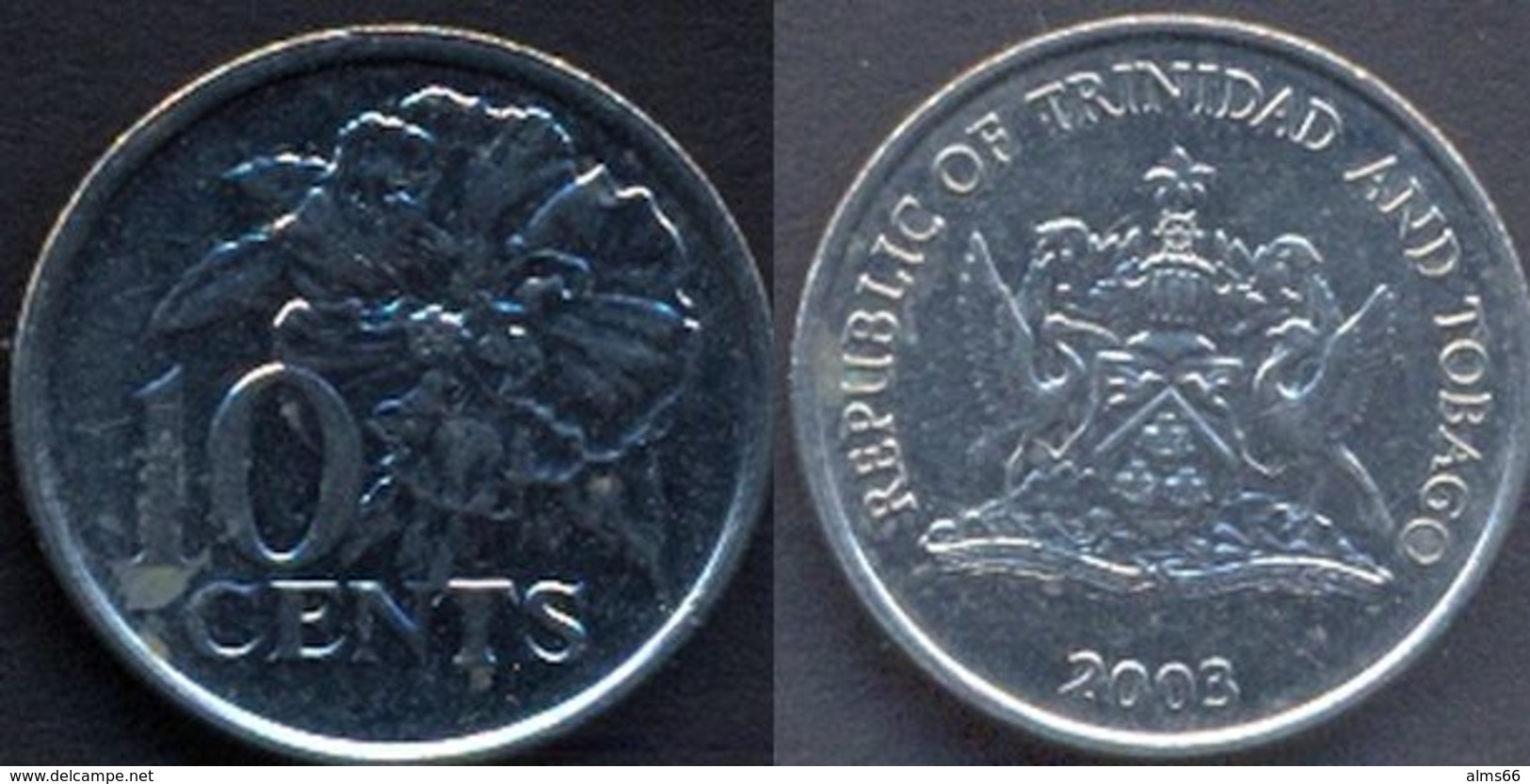 Trinidad & Tobago 1+10 Cents 2002 2003 (2 Coins) - Trinidad & Tobago