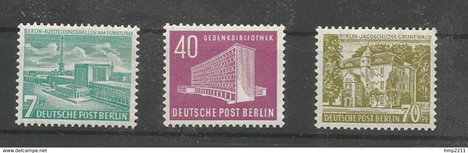 BERLIN MiNr 121-123 Postfrisch - Freimarken "Berliner Bauten" Aus 1954 - Ungebraucht
