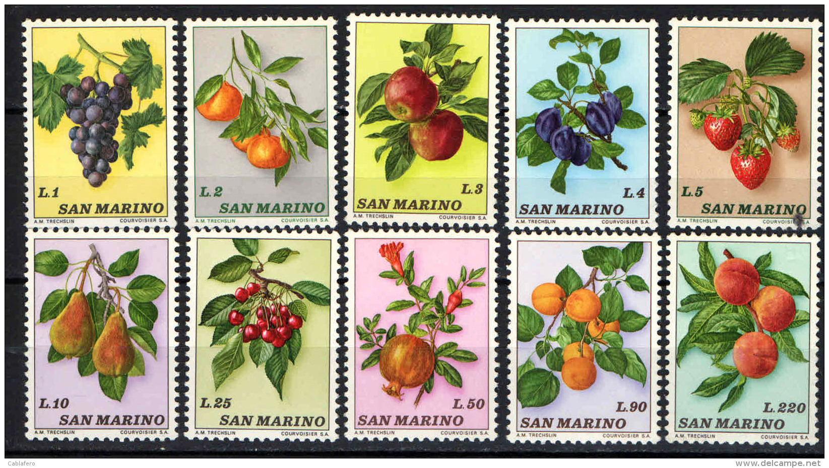 SAN MARINO - 1973 - SERIE FRUTTA - NUOVI MNH - Nuovi