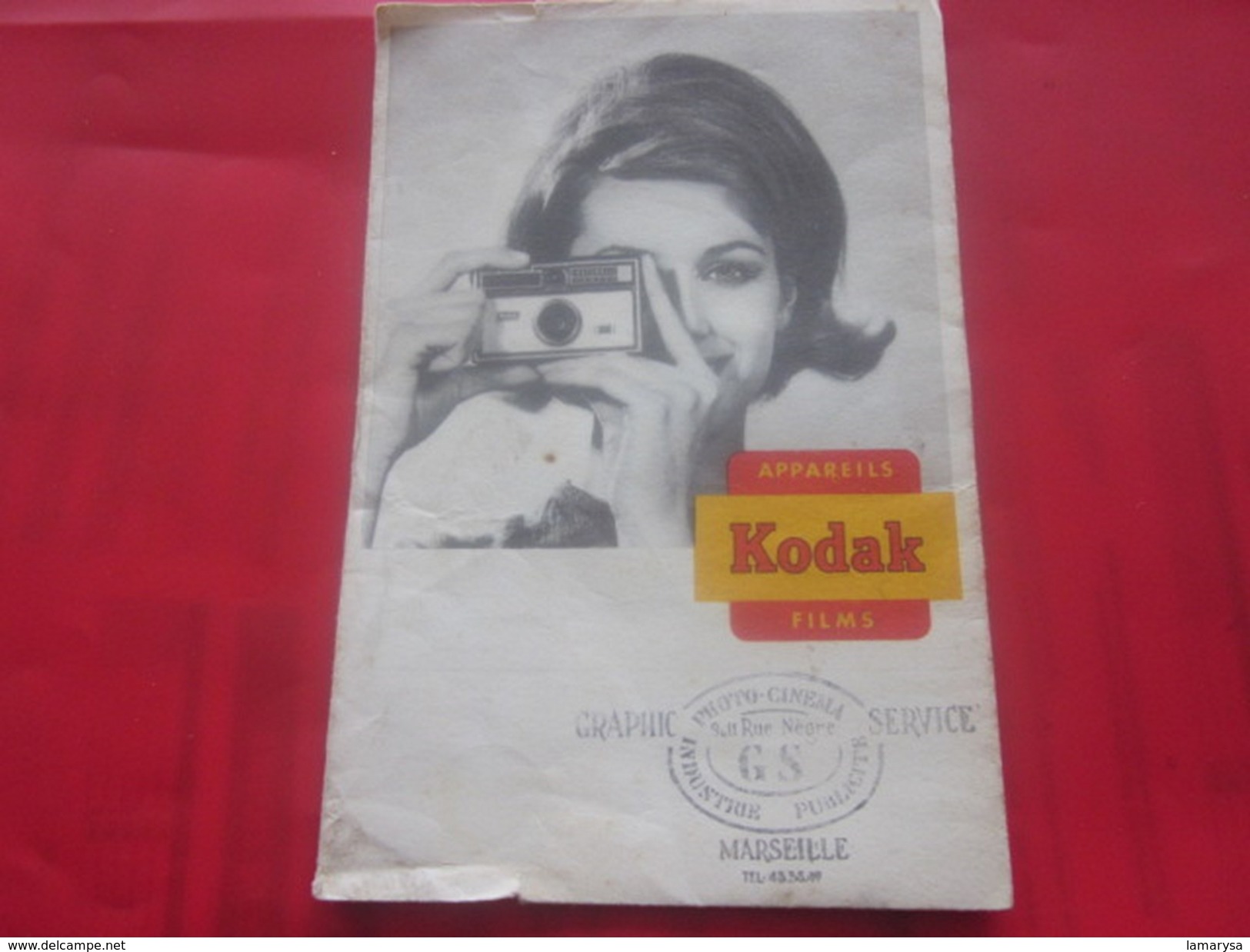 Ancienne Pochette Photographique KODAK FILM   - MARSEILLE   -   Photo-Négatif-Pellicule Photographie Accessoire - Matériel & Accessoires