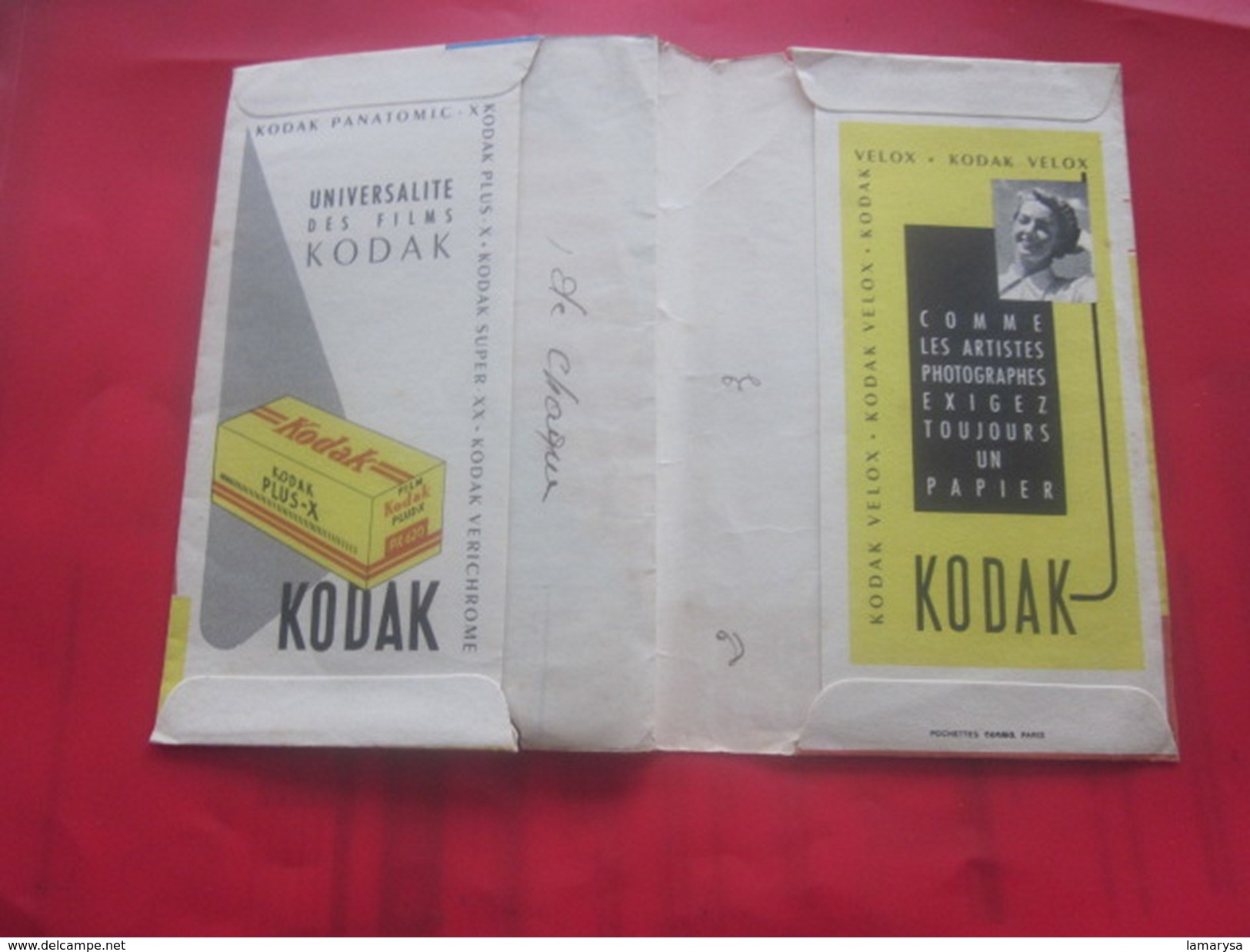Ancienne Pochette Photographique KODAK FILM- BRIANCON  Photo-Négatif-Pellicule Photographie Accessoire - Matériel & Accessoires