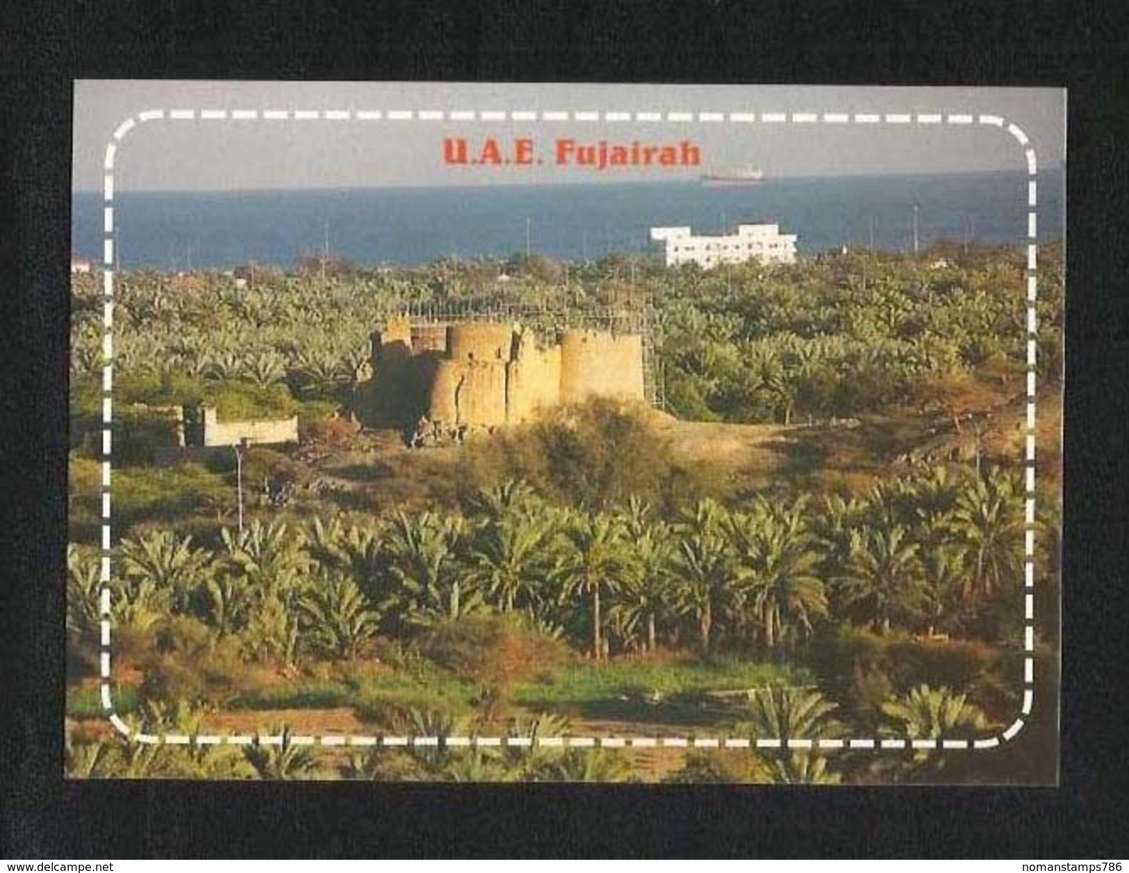 United Arab Emirates UAE Fujairah Picture Postcard Fujairah Fort View Card - United Arab Emirates