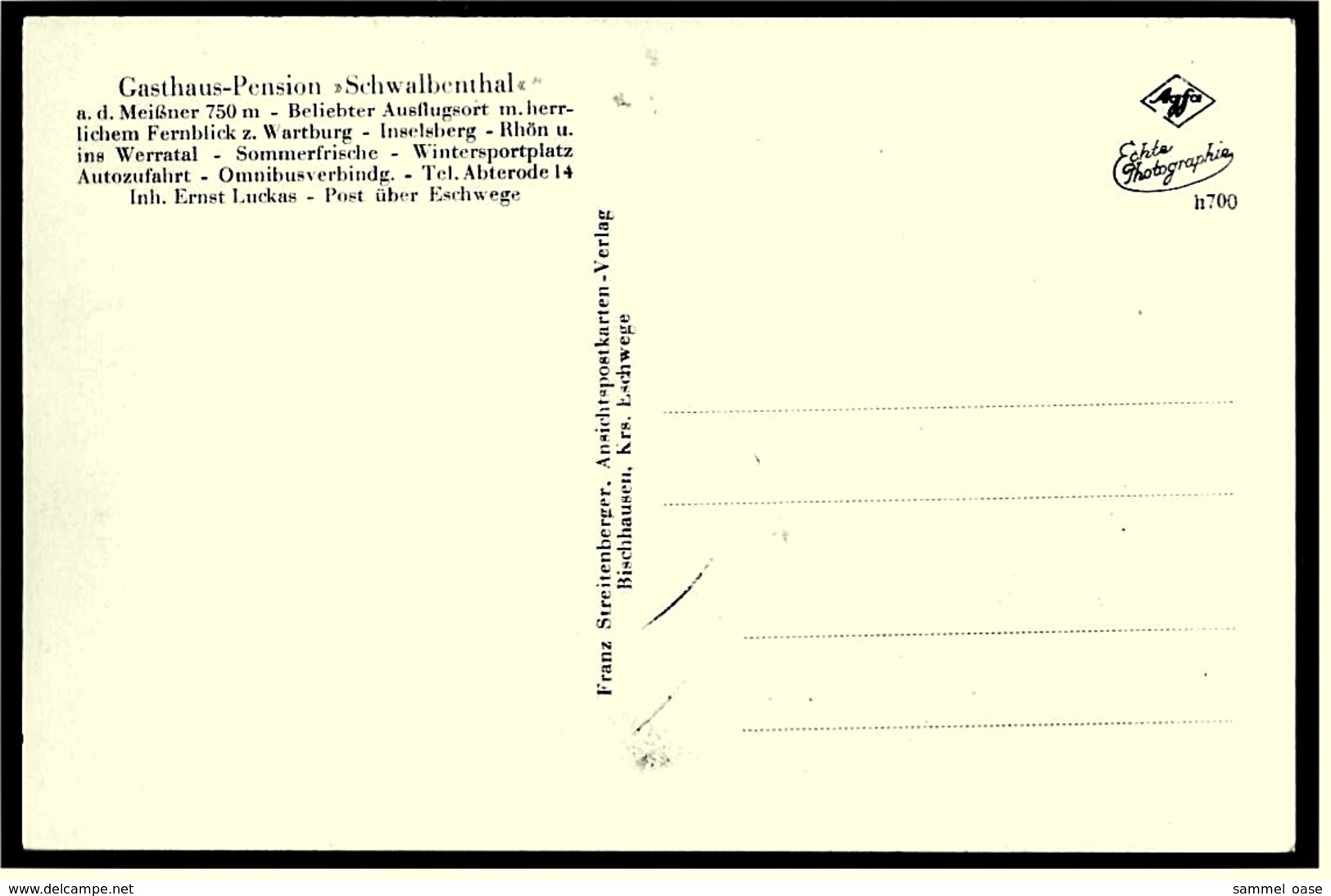 Germerode  -  Blick Vom Schwalbenthal A. D. Meißner  -  Bei Eschwege  -  Ansichtskarte Ca.1955    (7196) - Eschwege