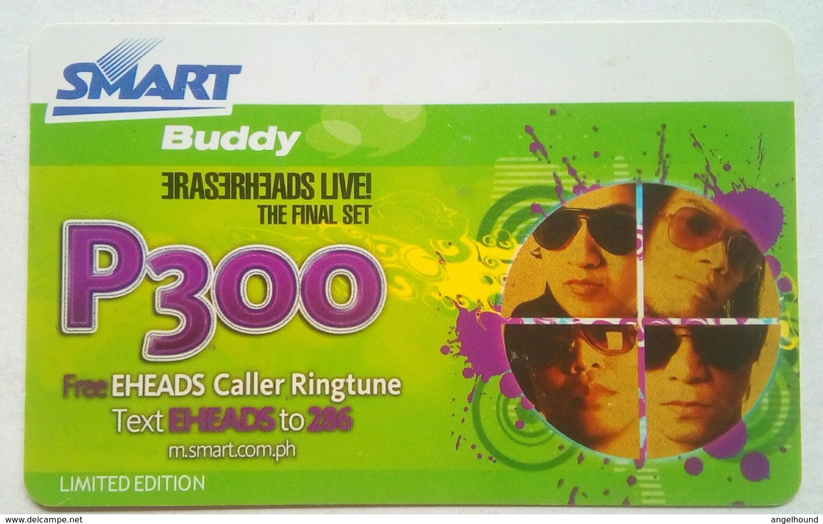 Philippines Phonecard Smart 300 Pesos Eraserheads - Philippinen