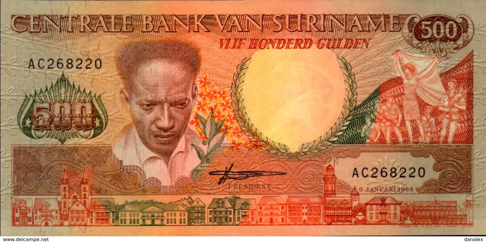 SURINAME  500 GULDEN Du 9-1-1988   Pick 135b  UNC/NEUF - Surinam