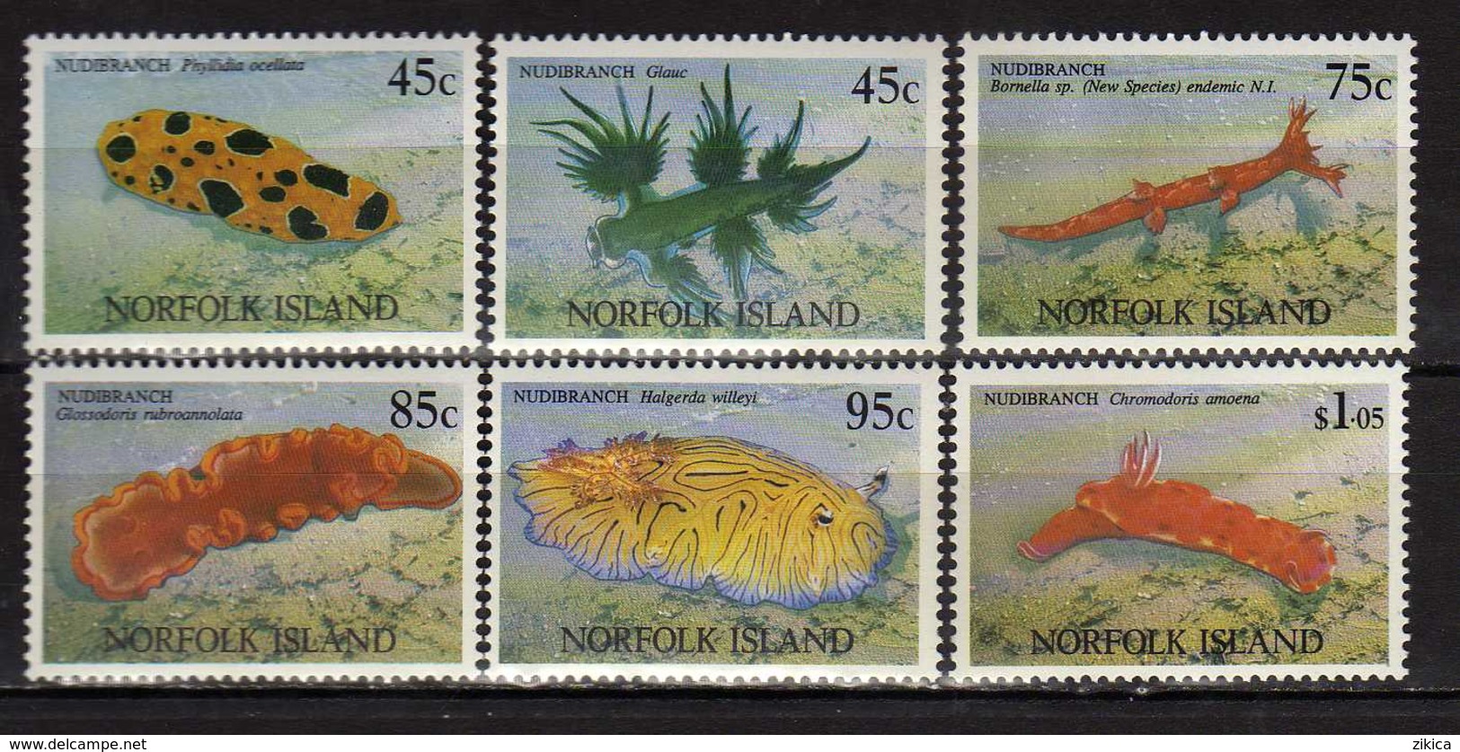 Norfolk Island 1993 Nudibranchs.MNH - Ile Norfolk