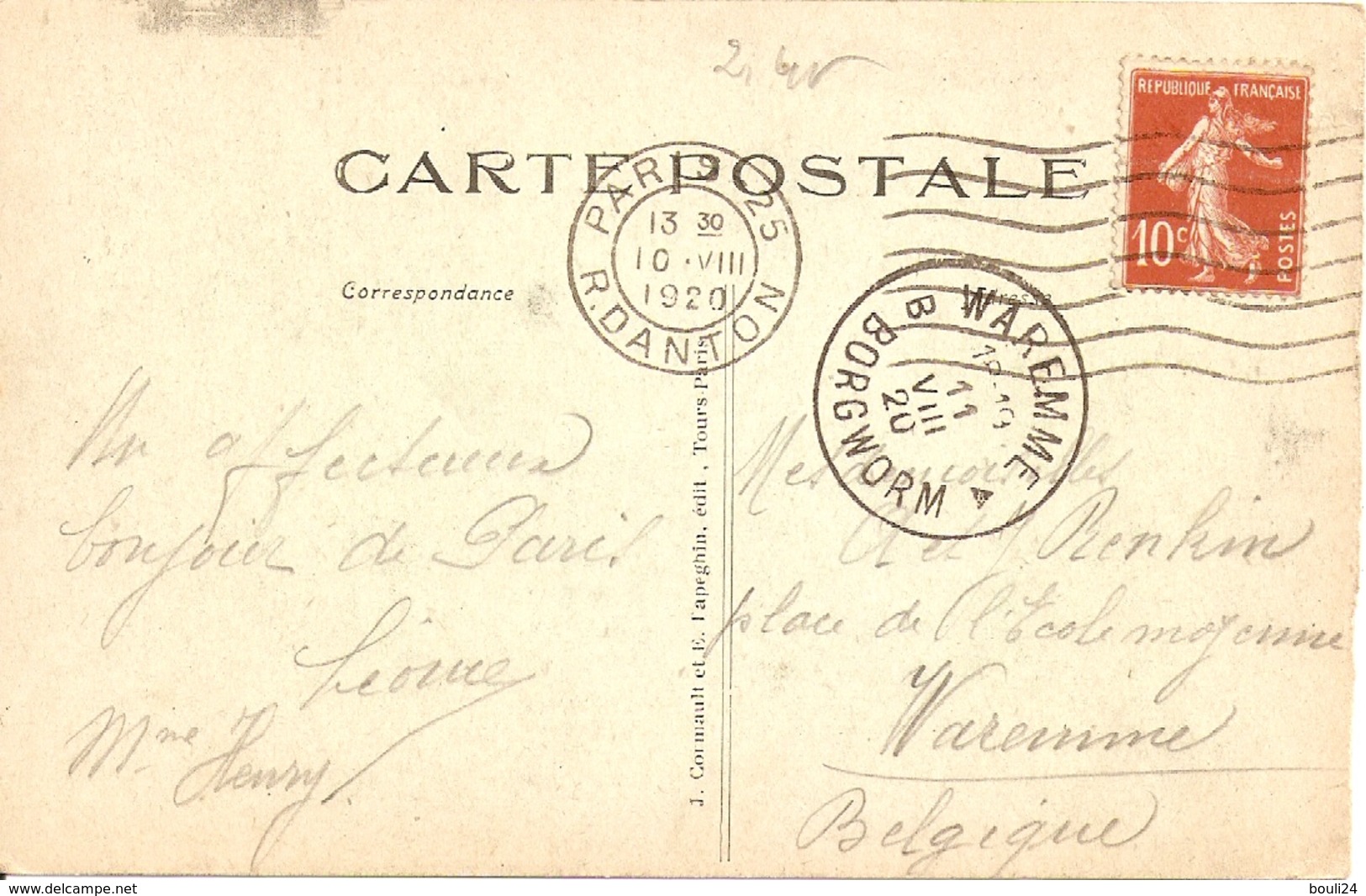 BE17-  WAREMME EN BELGIQUE   CACHET POSTAL  CPA  CIRCULEE - Waremme