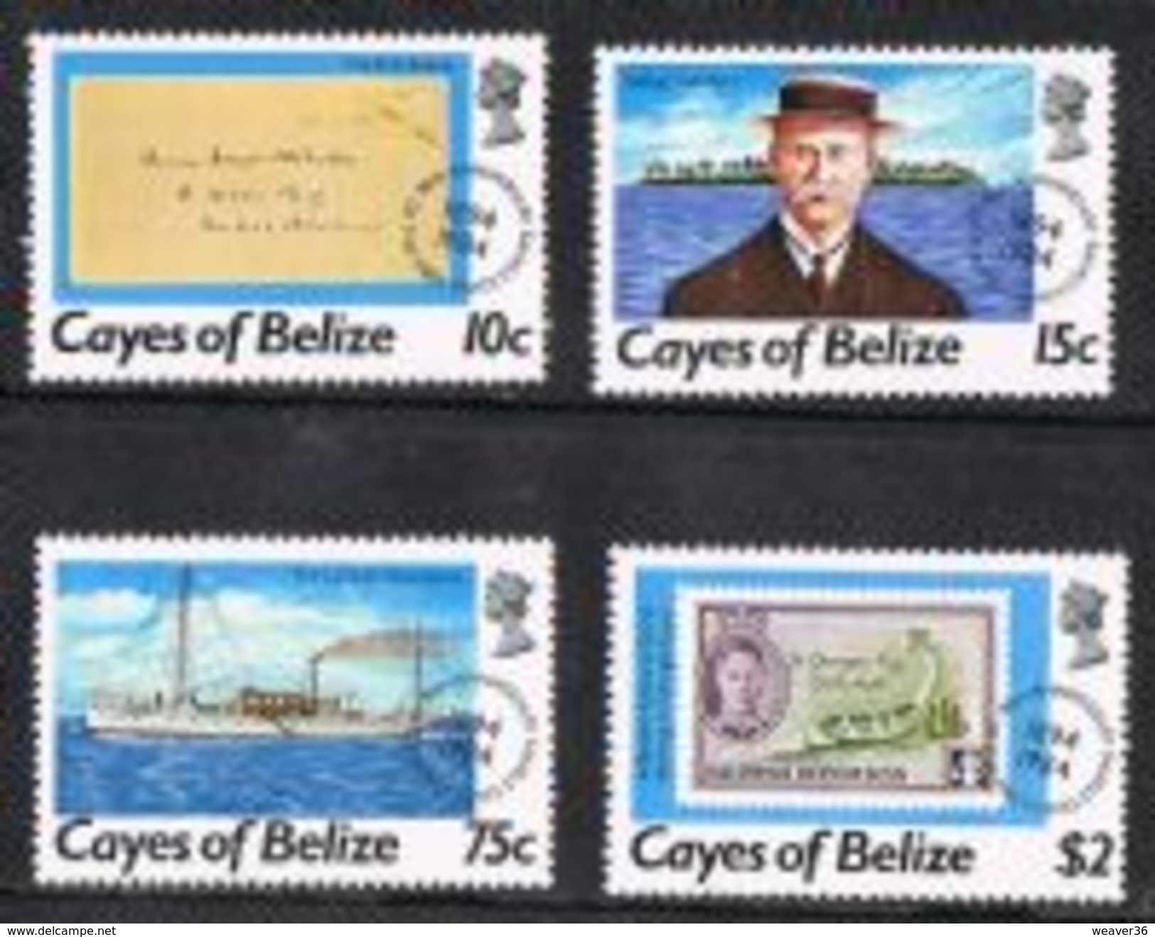 Cayes Of Belize 1984 90th Anniversary Of Cayes Local Stamps Set 4v Complete Unmounted Mint [17/16096/ND] - Belize (1973-...)