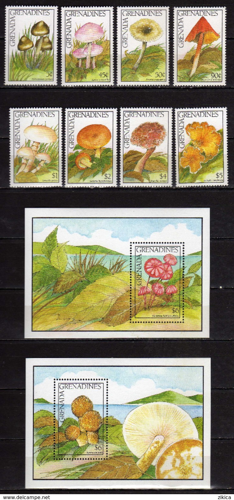 Grenada 1991 Fungi.mushrooms.champignons.2 S/S And Stamps.MNH - Grenade (1974-...)