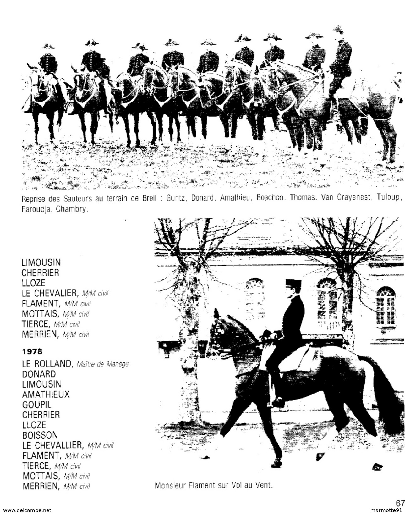 MAITRES ET SOUS MAITRE MANEGE CADRE NOIR SAUMUR EQUITATION ARMEE CAVALERIE ECOLE - Francese