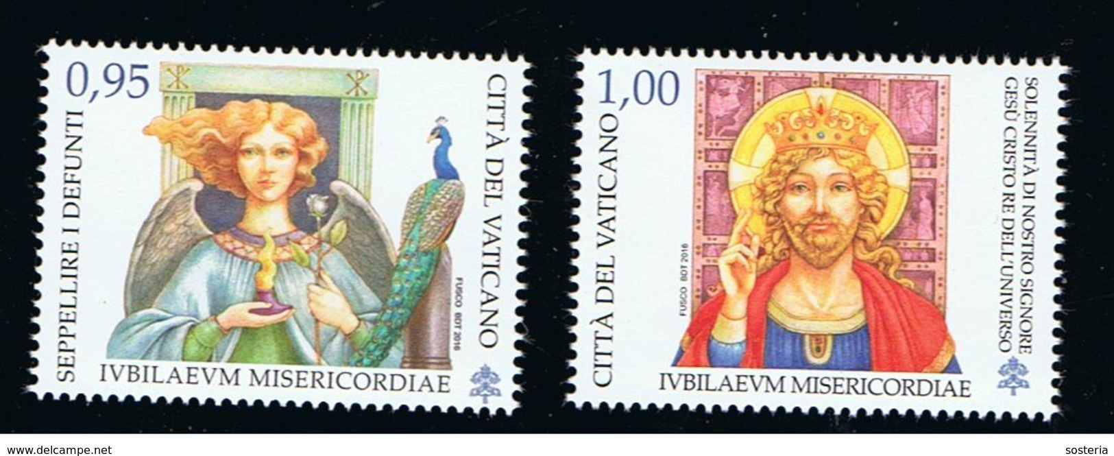 2016 - VATICANO -S26E - SET OF 2 STAMPS ** - Nuovi