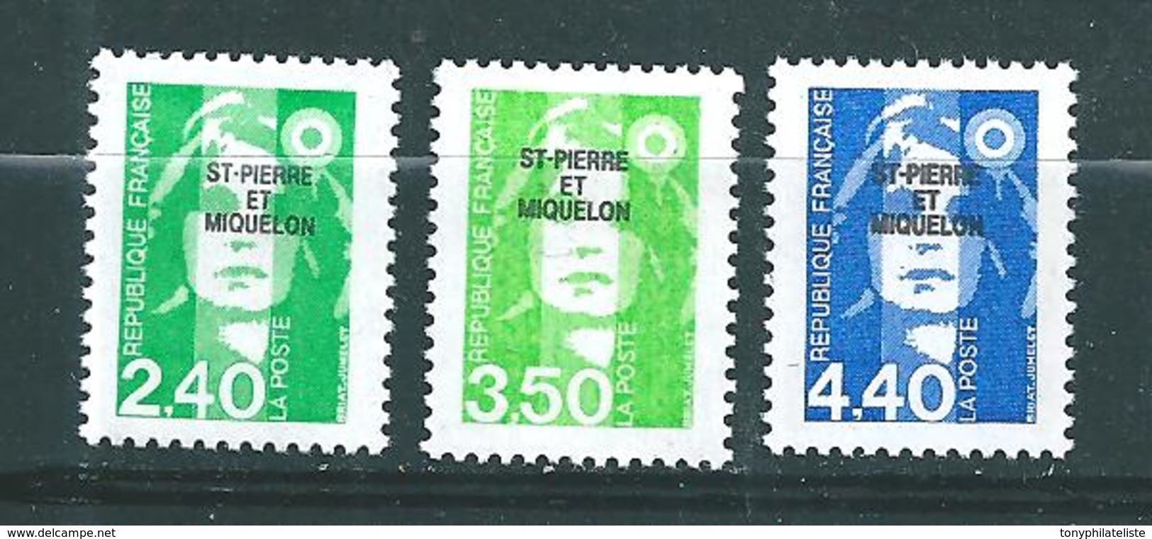 Timbres De St Pierre Et Miquelon  De 1993  N°587 A 589  Neufs ** Prix De La Poste - Nuevos