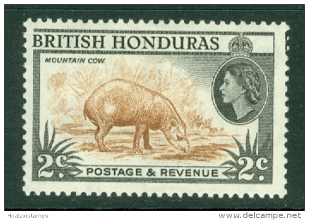 British Honduras: 1953/62   QE II - Pictorial   SG180    2c     MH - British Honduras (...-1970)