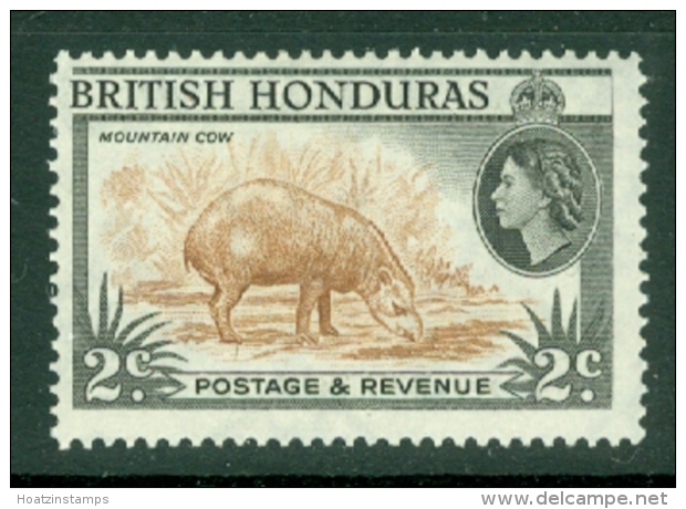 British Honduras: 1953/62   QE II - Pictorial   SG180a    2c  [Perf: 14]   MH - Honduras Británica (...-1970)