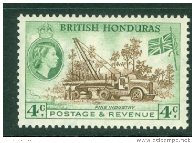 British Honduras: 1953/62   QE II - Pictorial   SG182    4c     MNH - British Honduras (...-1970)