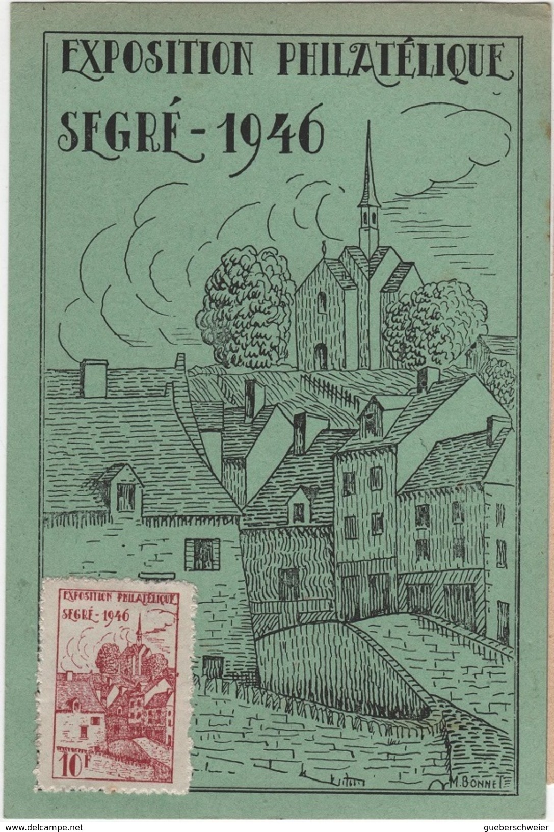 FR-L106 - FRANCE Carte Souvenir De L'exposition Philatélique De Segré 1946 - Lettres & Documents