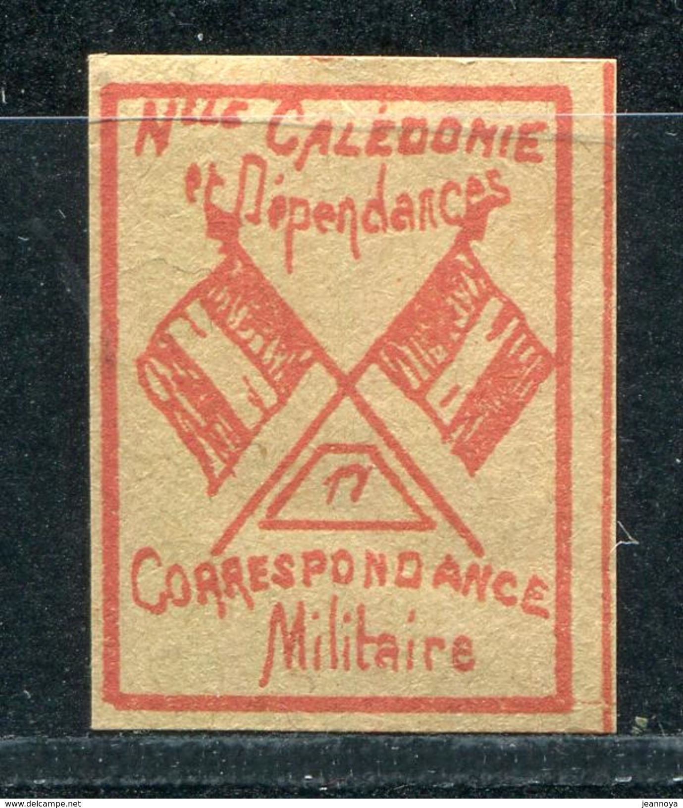 NOUVELLE CALEDONIE - VIGNETTE DE FRANCHISE MILITAIRE - PAPIER BLANC , ROUGE * * - TB - Unused Stamps