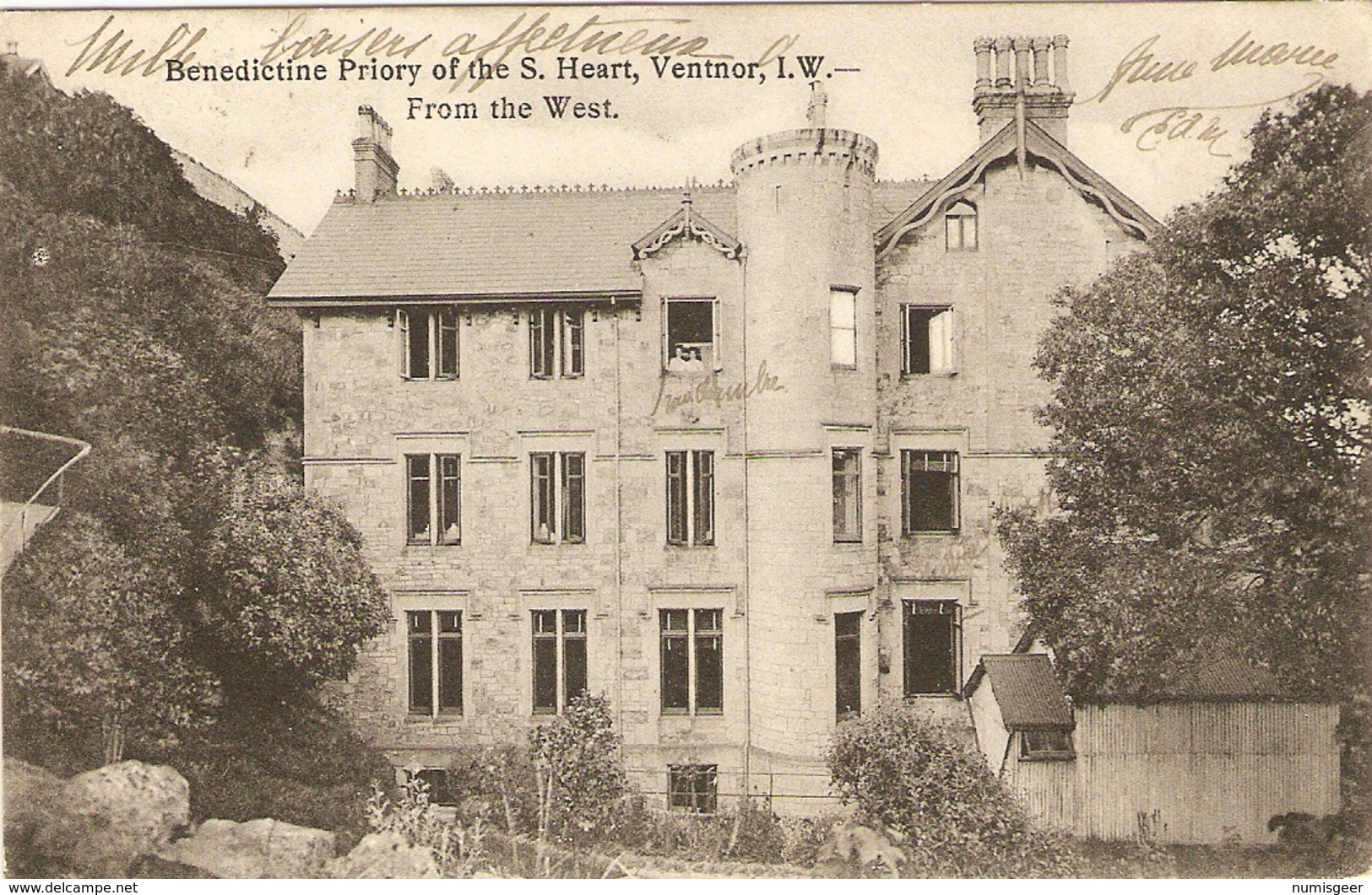 Benedictine Priory Of The S. Heart, Ventnor, I.W.  --  From The West - Ventnor