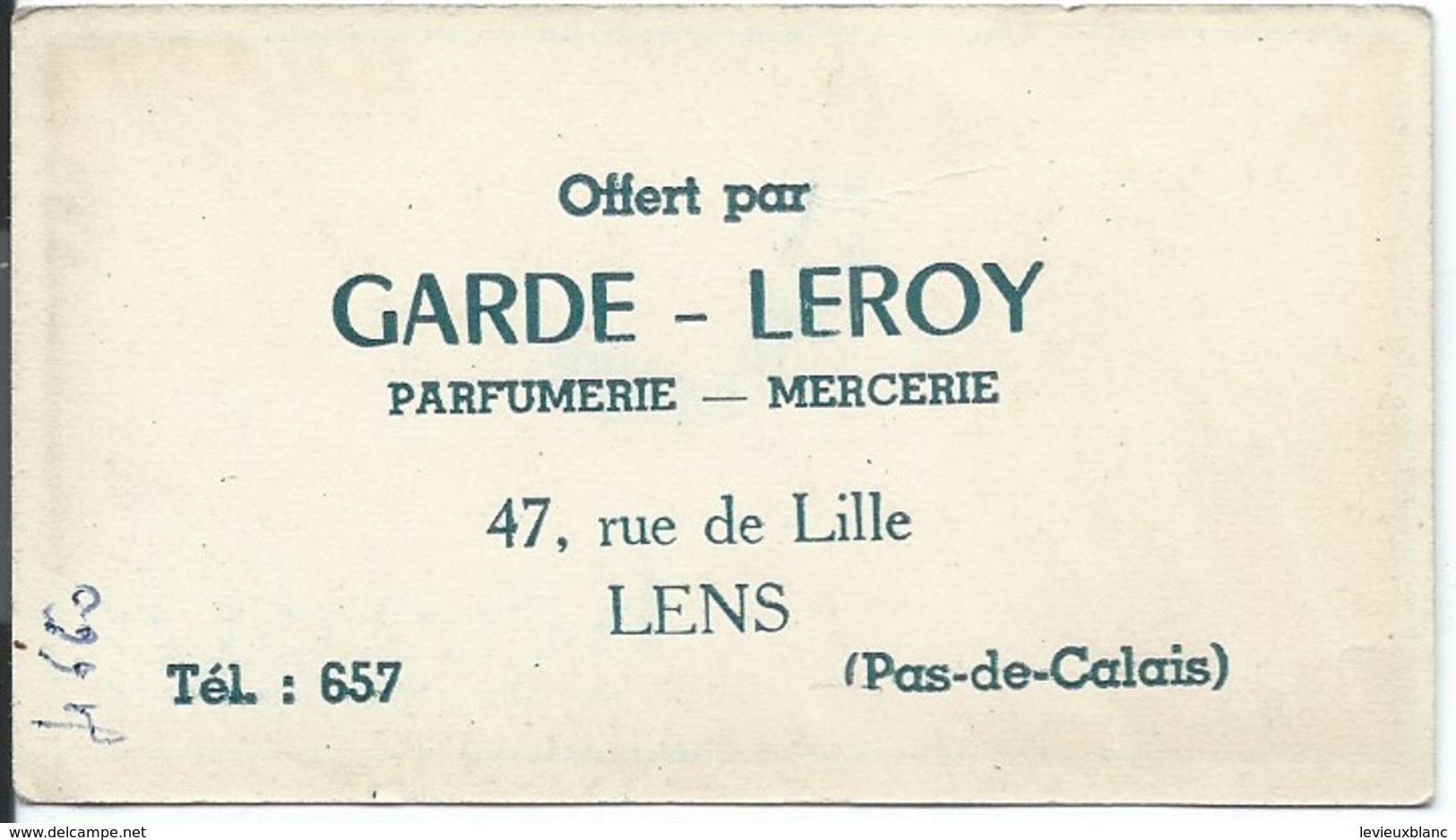 Carte Parfumée/Rêve D'Or/L.T. PIVER /Paris /Garde-Leroy. LENS/ Pas De Calais/Vers 1930         PARF96 - Vintage (until 1960)