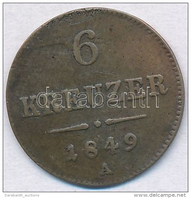 Ausztria 1849A 6kr Ag T:2-,3 
Austria 1849A 6 Kreuzer Ag C:XF,F 
Krause KM#2200 - Non Classés