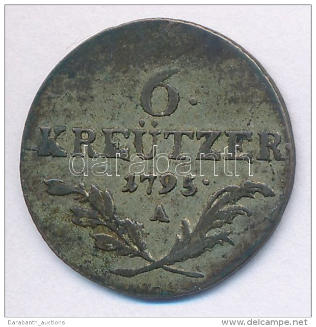 Ausztria 1795A 6Kr Ag (2,66g) T:3 Patina
Austria 1795A 6 Kreuzer Ag (2,66g) C:F Patina
Krause KM#2127 - Non Classés