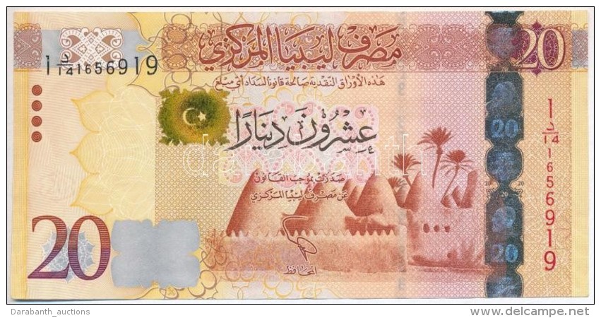 L&iacute;bia 2013. 20D T:III
Libya 2013. 20 Dinars C:F - Unclassified