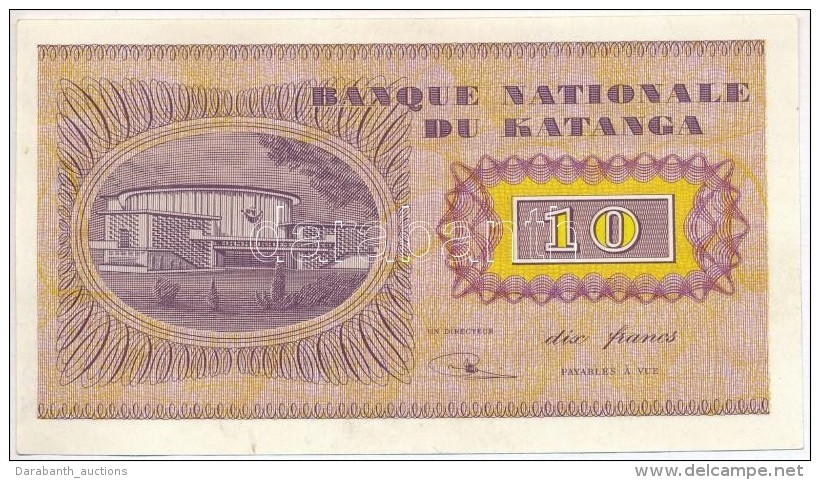 Katanga 1960. 10Fr T:II
Katanga 1960. 10 Francs C:XF
Krause 5 - Zonder Classificatie