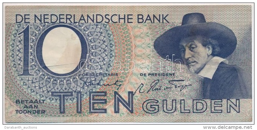 Hollandia 1943. 10G T:III
Netherlands 1943. 10 Gulden C:F - Non Classés