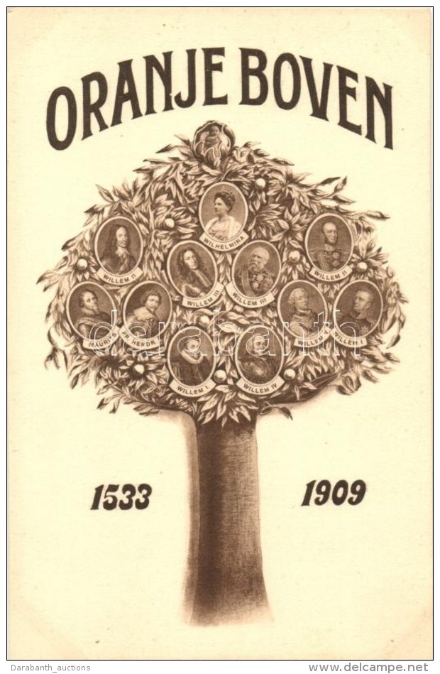 ** T1 1533-1909 Oranje Boven / Royal Family Tree Of The Netherlands - Non Classés