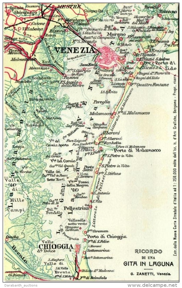 ** T1 Laguna Veneta, Venetian Lagoon, Map - Zonder Classificatie