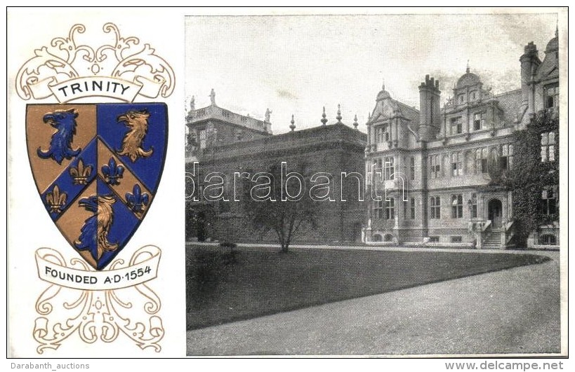 ** T2 Oxford, Trinity, Coat Of Arms; Heraldic Series Of Postcards Oxford No. 18. Emb. - Unclassified