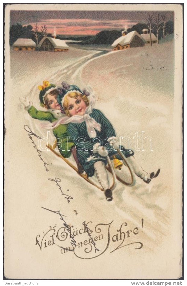 T2 New Year, Sleighing, Litho - Unclassified