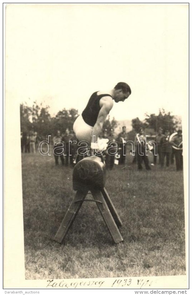 ** T2/T3 1933 Zalaegerszeg, Tornaverseny, F&eacute;rfi Szertorna, L&oacute;leng&eacute;s / Athletic Meet, Vaulting... - Non Classés