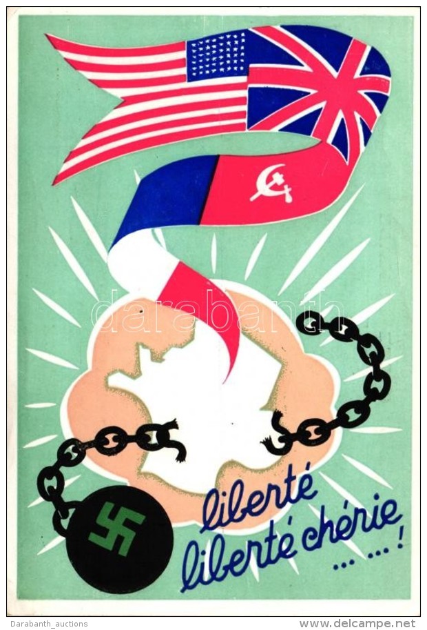 ** T2 Libert&eacute; Libert&eacute; Cherie...! Editions Lenoir / WWII French Political Propaganda - Sin Clasificación