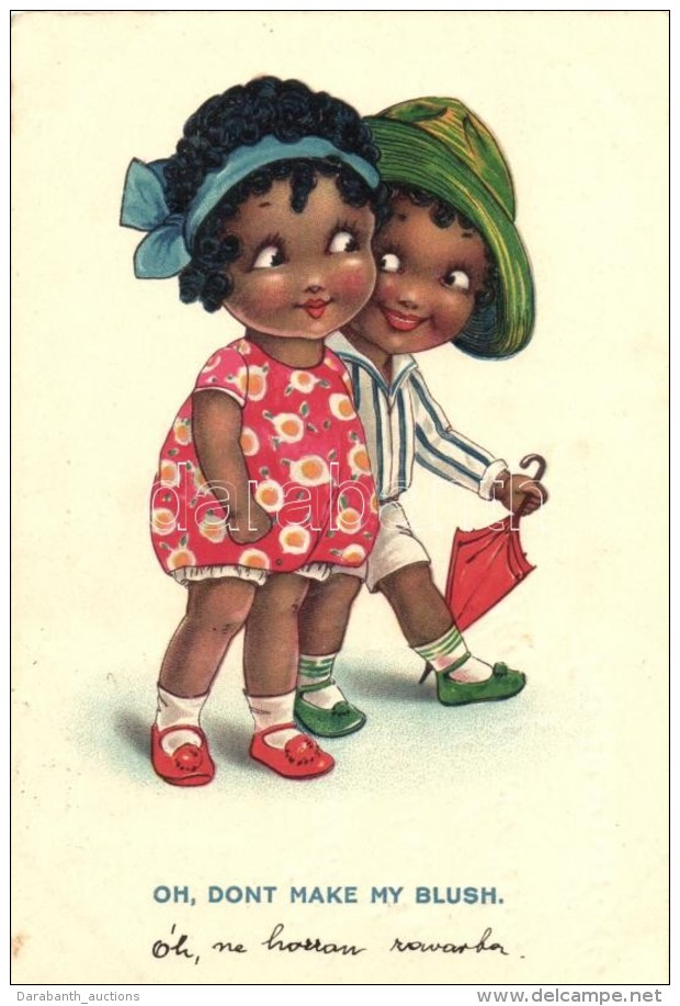 T2 Oh, Don't Make My Blush / 'Cellaro Dolly-Serien' Young Black Couple, Litho - Unclassified