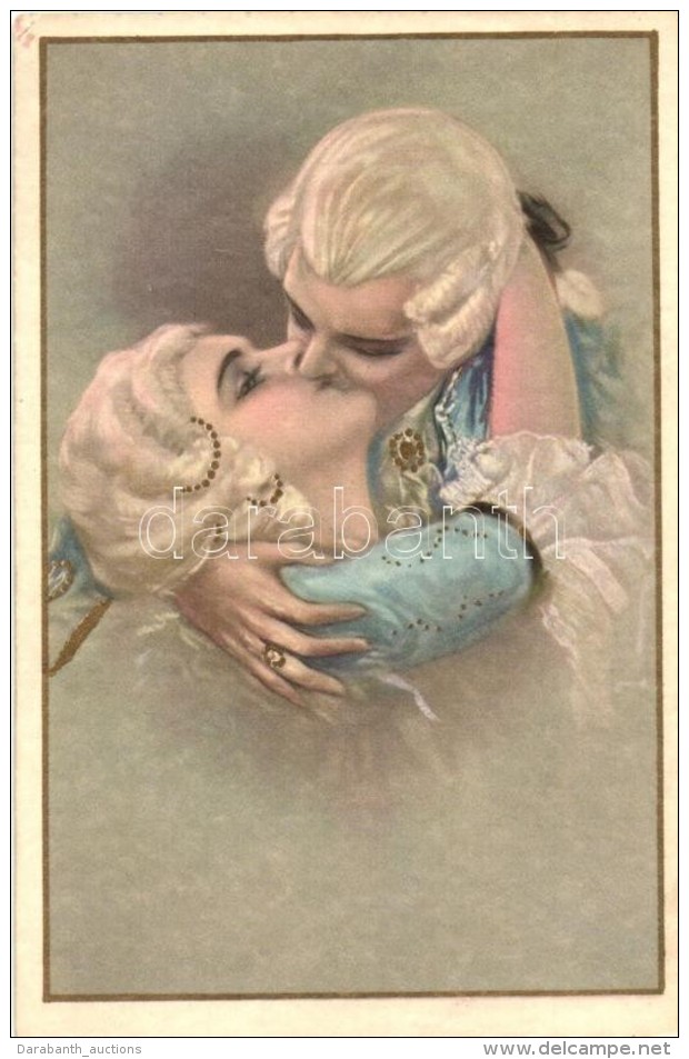 ** T2/T3 Baroque Couple, Unsigned Italian Art Postcard, Degami No. 2255 - Zonder Classificatie