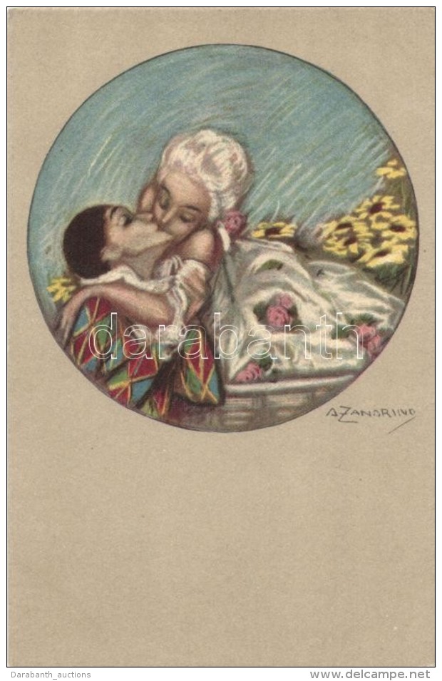 ** T2 Pierrot, Gently Erotic Italian Art Postcard S: Adelina Zandrino - Non Classés