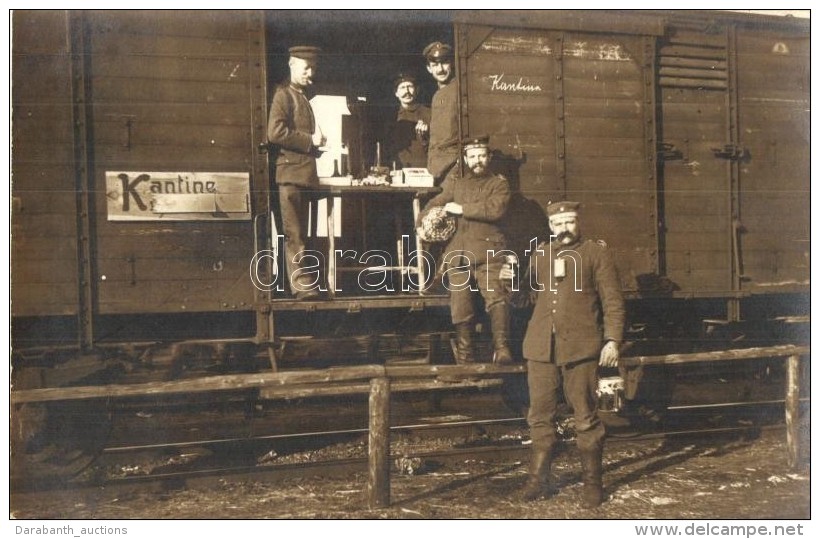 ** T1 Osztr&aacute;k-magyar Vas&uacute;ti Kocsiban Fel&aacute;ll&iacute;tott T&aacute;bori Kantin / WWI K.u.K.... - Non Classificati