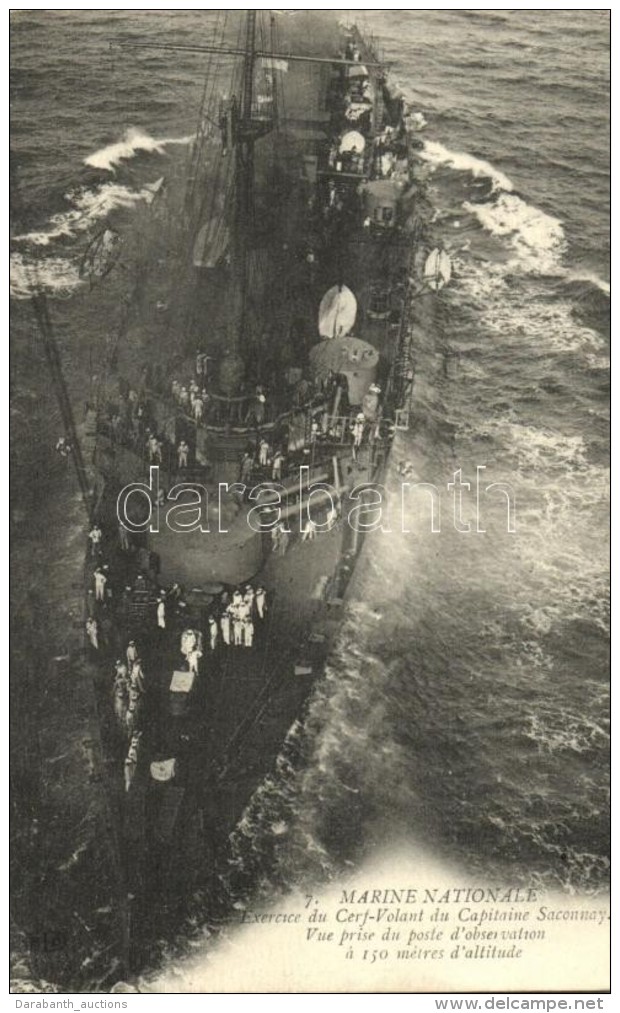 T2 Marine Nationale, Exercice Du Cerf-Volant Du Capitaine Saconnay / French Battleship Board, View From The... - Non Classés