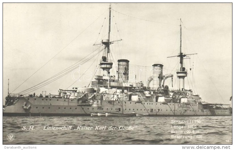 ** T1/T2 SM Linienschiff Kaiser Karl Der Grosse / German Navy - Non Classés