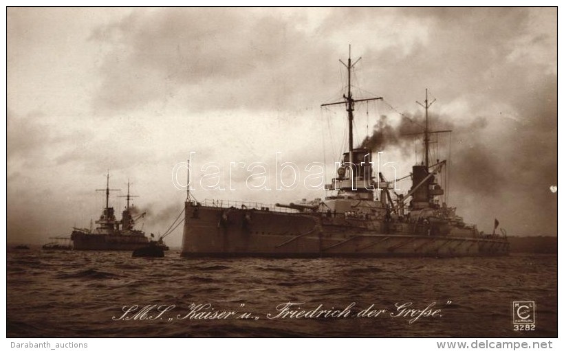 ** T1/T2 SMS Kaiser Und Friedrich Der Grosse; Kunstverlag Ludwig Carstens / German Battleships - Non Classés