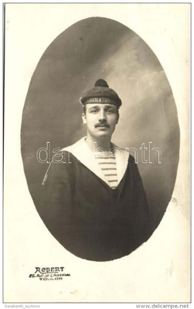 ** T3 WWI French Navy Sailor Of The French Battleship Lorraine, Photo (fa) - Non Classificati