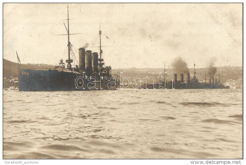 * T2 K.u.K. Kriegsmarine Warships In Abbazia. Jelussich Photo - Non Classificati
