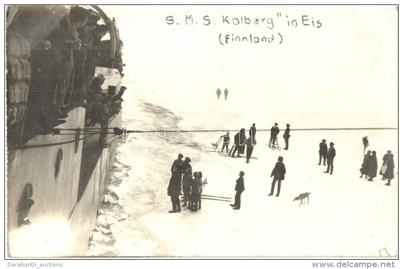 ** T2/T3 SMS Kolberg Kleiner Kreuzer In Eis (Finnland), Kaiserliche Marine / German Navy Light Cruiser In Ice In... - Non Classificati