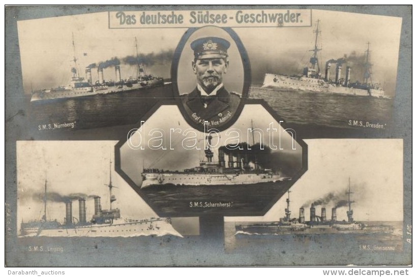 ** T2 Das Deutsche S&uuml;dsee-Geschwader; SMS N&uuml;rnberg, SMS Dresden, SMS Leipzig, SMS Scharnhorst, SMS... - Unclassified