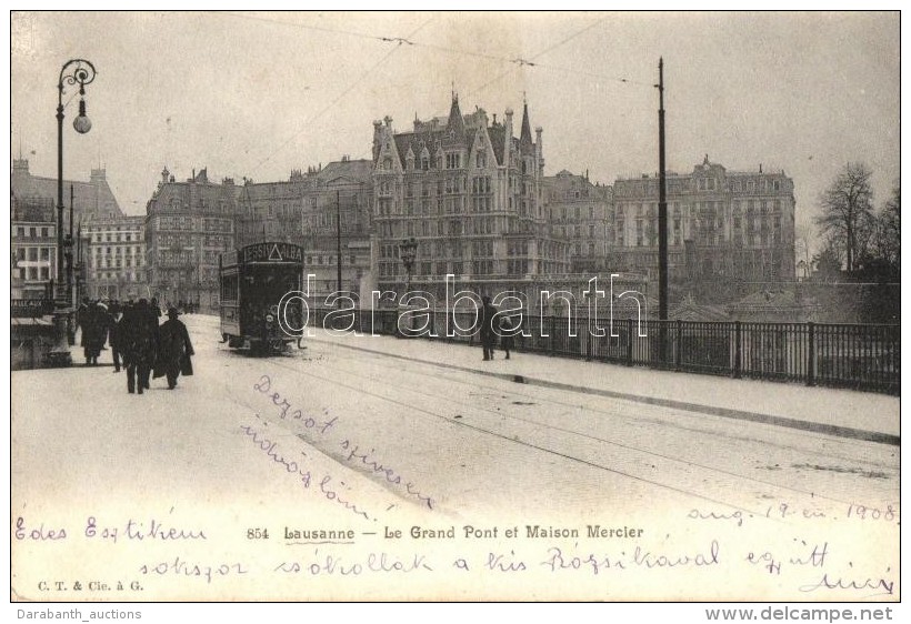 T2 Lausanne, Le Grand Pont, Maison Mercier / Bridge, Tram - Non Classés